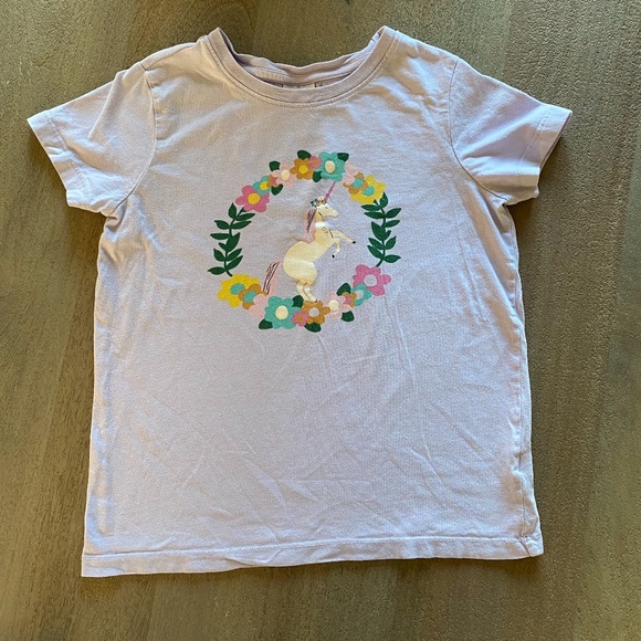 Hanna Andersson Lilac Unicorn T-Shirt Size 10 -X2 - Picture 1 of 5